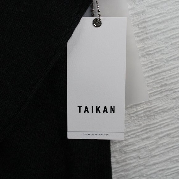 NWT Talkan Large 2 Tone Black Gray Cardigan Sweater 5 Button Long Sleeve Modern - Picture 7 of 10